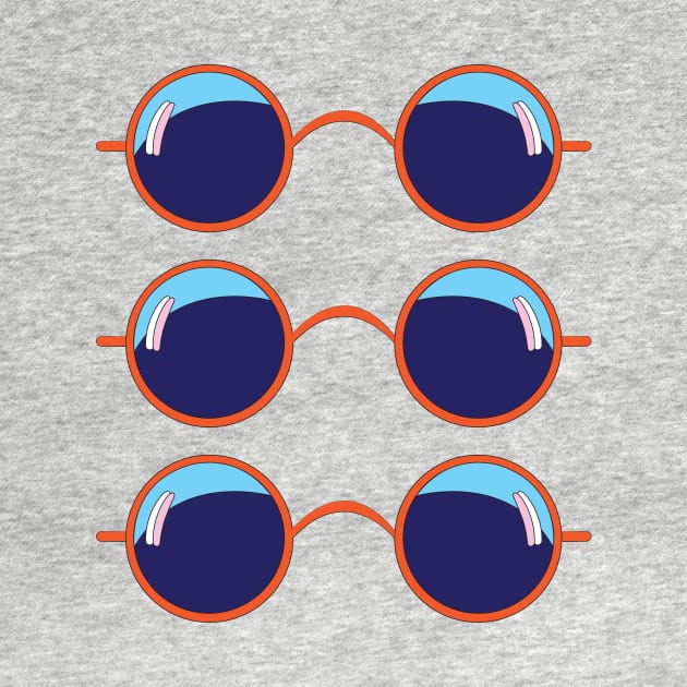 Orange and Blue Sunnies 02 by Julia Newman Studio